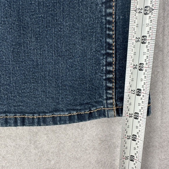 Signature by Levis At Waist Bootcut Blue Denim Flare Jeans Womens 14 Short 32X28 - Picture 10 of 11